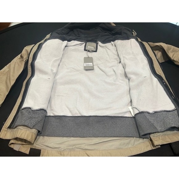 Bench UK Winter Hooded Tan Jacket Removable Inner Gray Hoodie NWT - Size L (10) - Picture 2 of 16